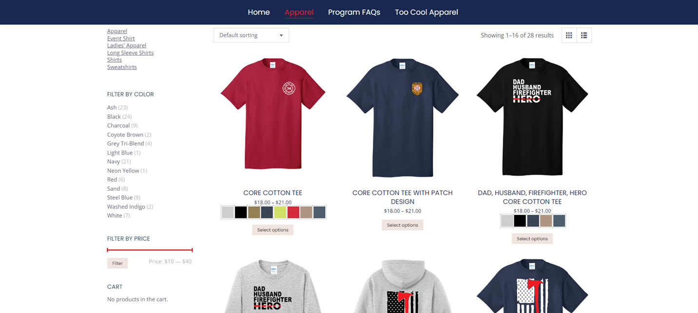 apparel fundraiser